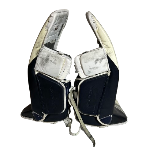 Bauer Vapor 2X Pro - Jambières de gardien de but Pro d'occasion (blanc/noir)